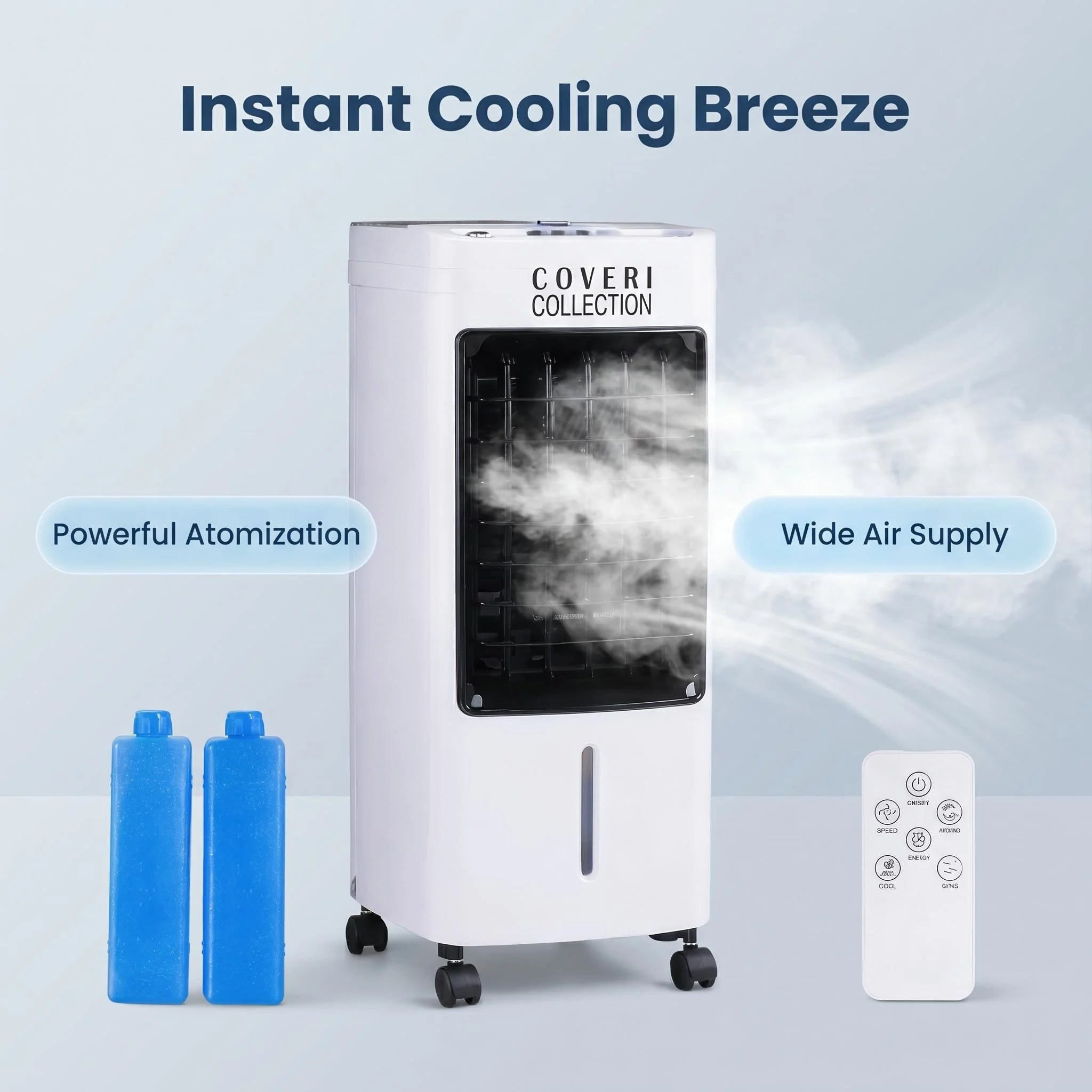 Refroidisseur d'air portable 4L — Ventilateur évaporatif avec télécommande