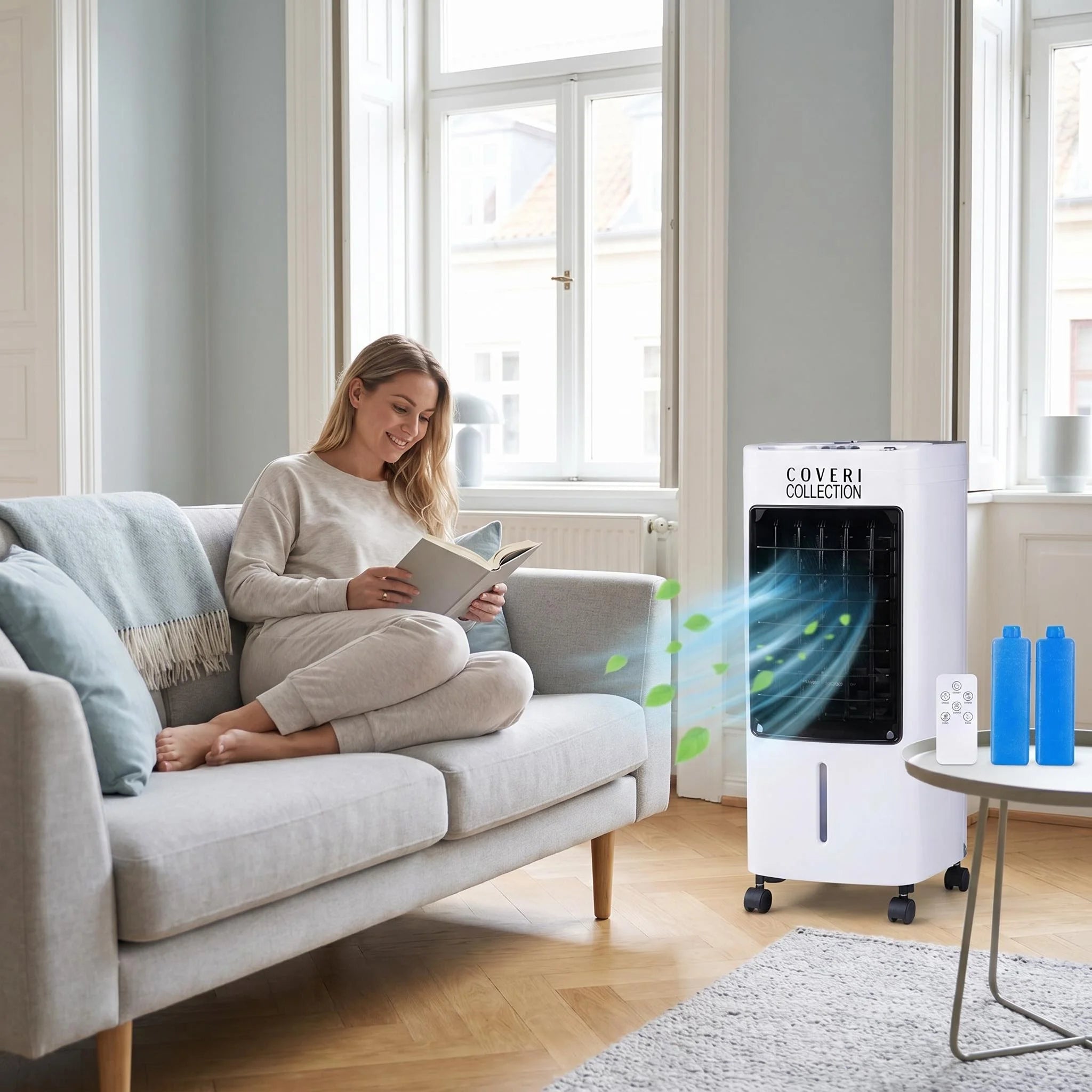 Refroidisseur d'air portable 4L — Ventilateur évaporatif avec télécommande