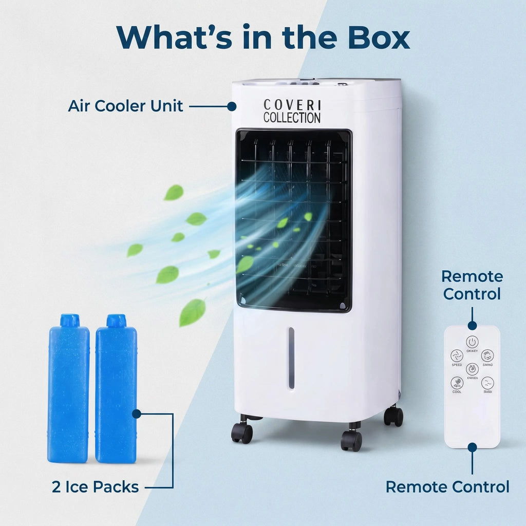 Refroidisseur d'air portable 4L — Ventilateur évaporatif avec télécommande