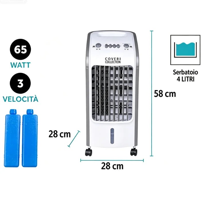 Refroidisseur d'air portable 4L — Ventilateur évaporatif avec télécommande